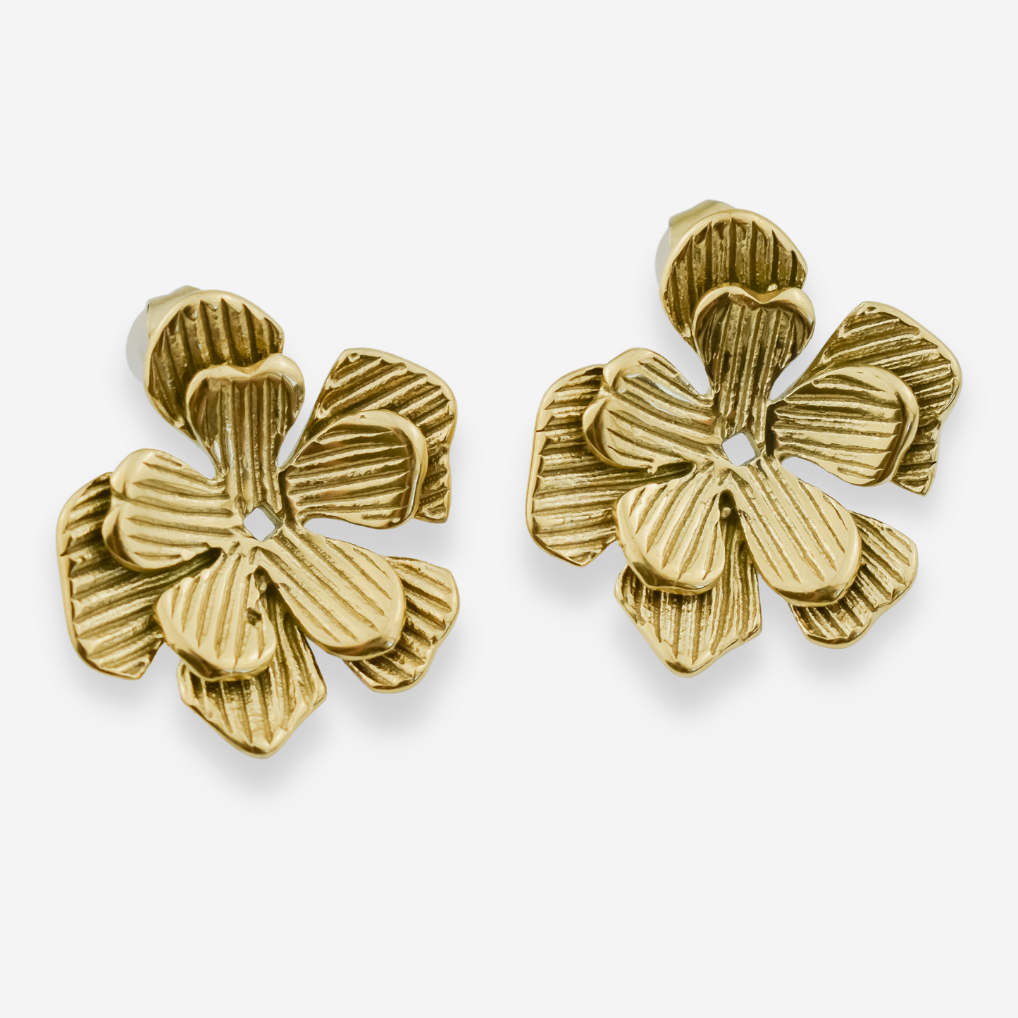 AMÉLIA – Brincos em Aço em forma de Flor