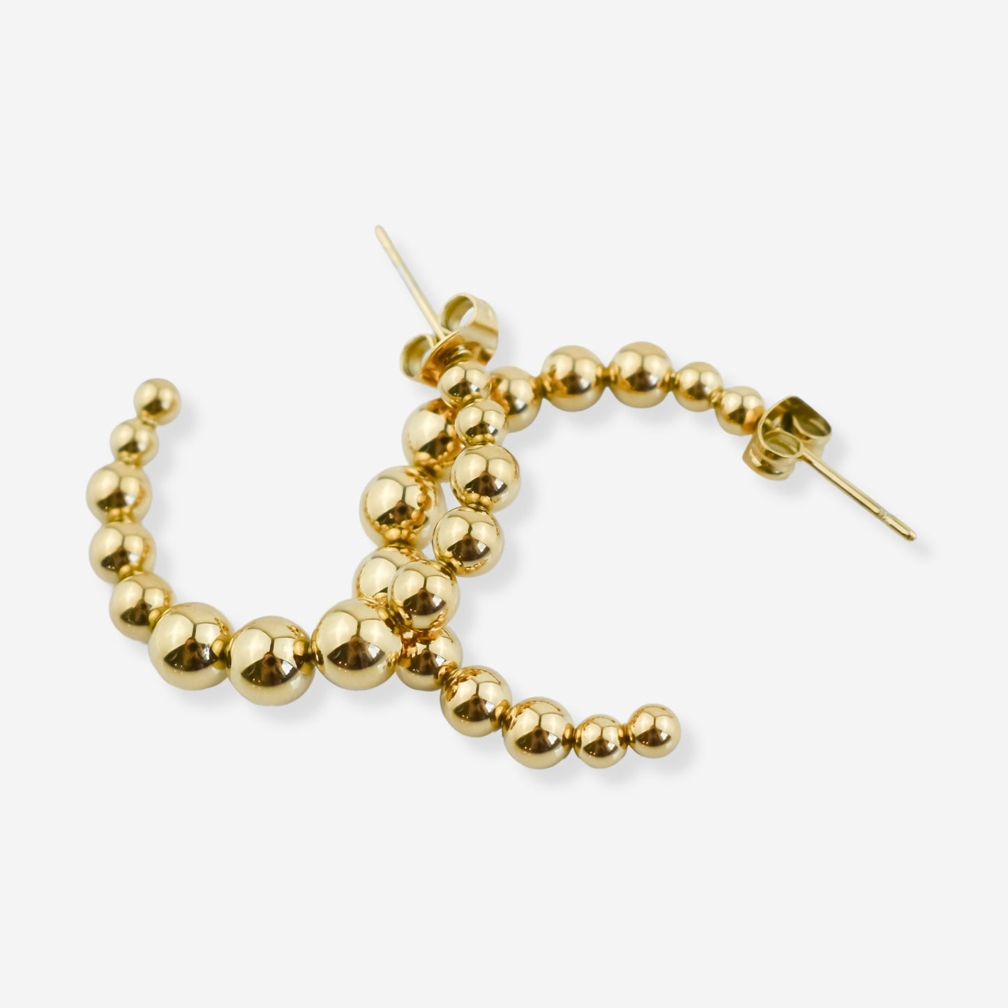 Conjunto Jade– Brincos, Colar e Pulseira em Aço com Esferas