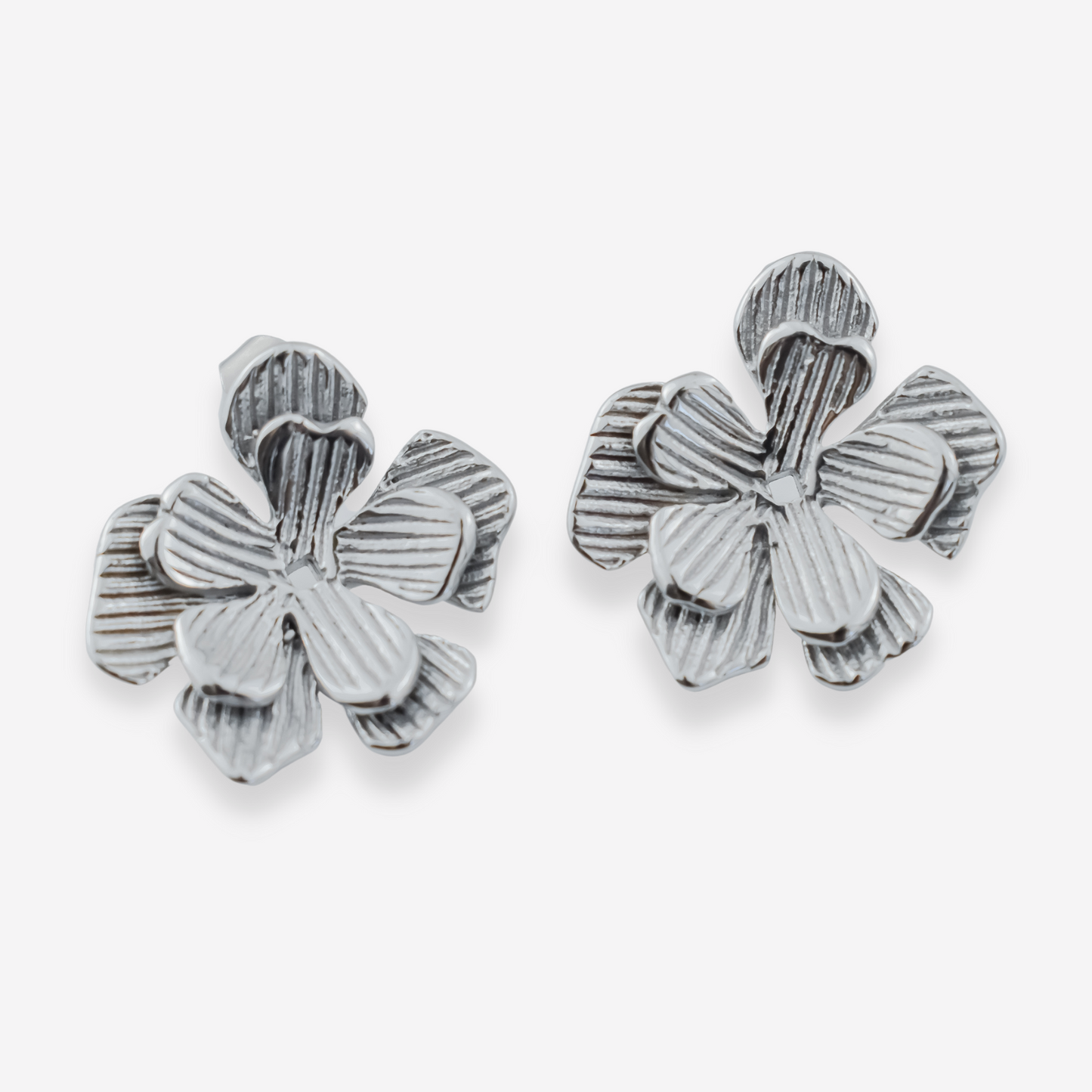 AMÉLIA – Brincos em Aço em forma de Flor
