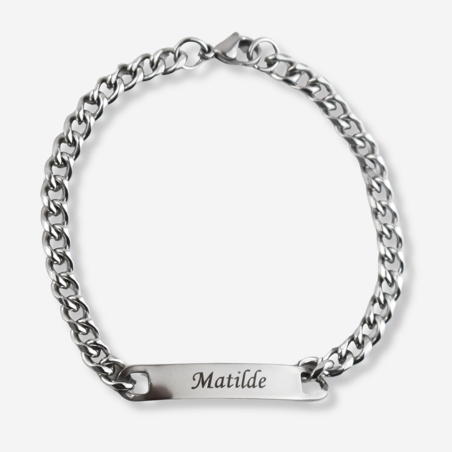 LOVE "Text Engraving" Stainless Steel Bracelet