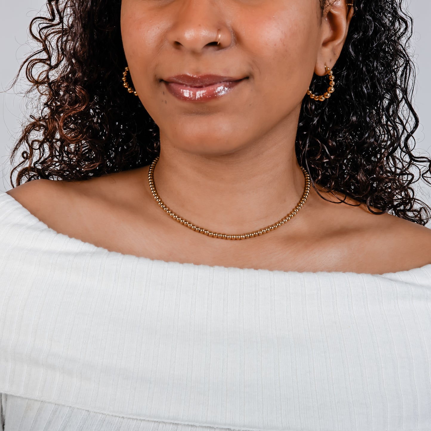 JADE– Colar em Aço com Esferas