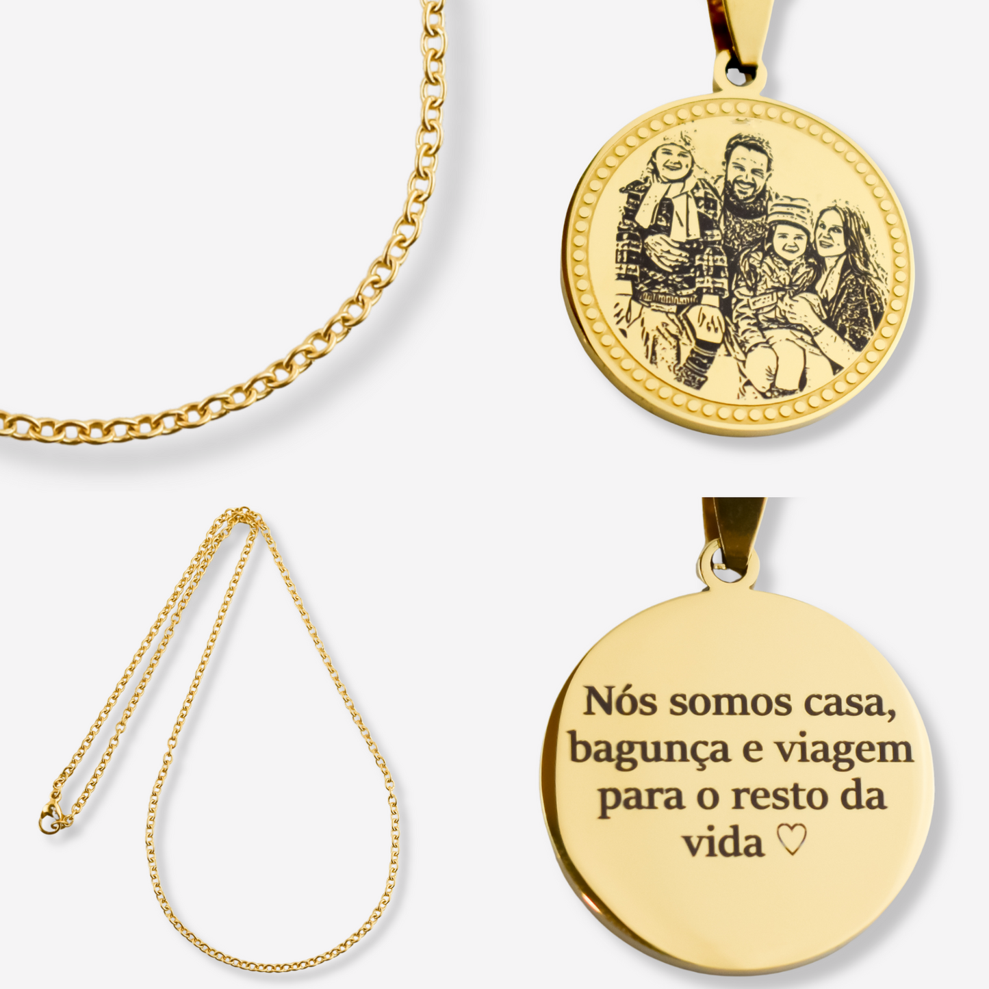 Personalized Stainless Steel Illustration Necklace
