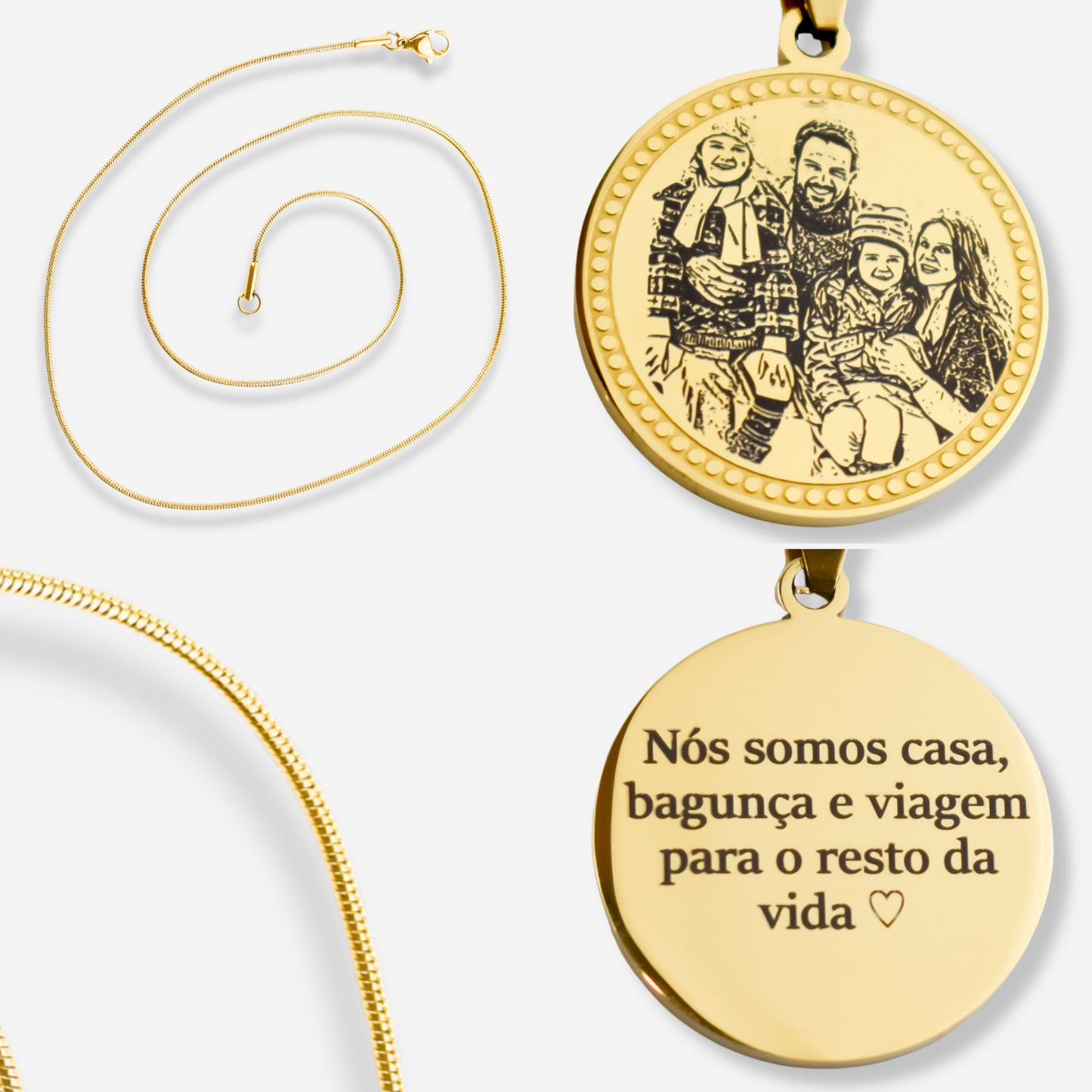 Personalized Stainless Steel Illustration Necklace