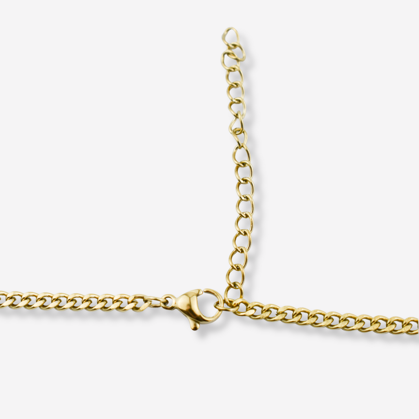 Stainless Steel Initial Necklace with Custom Round Medallion
