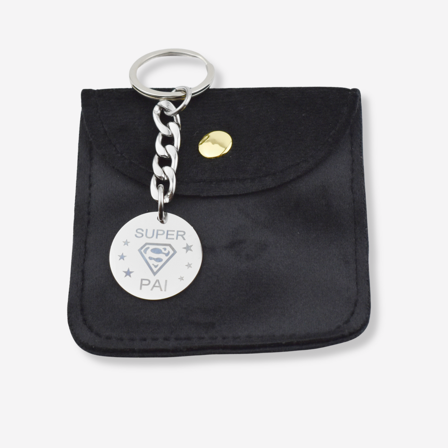 Stainless Steel Dad Key Ring