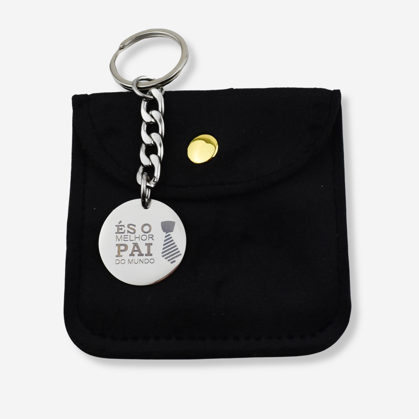 Stainless Steel Dad Key Ring