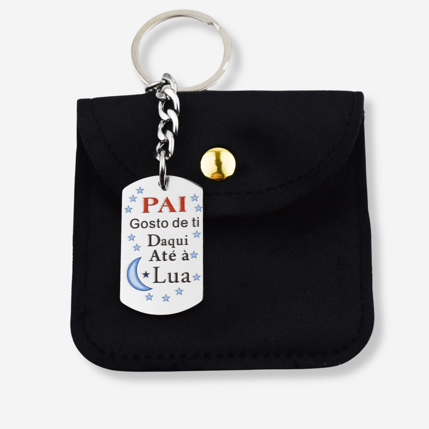 Stainless Steel Dad Key Ring