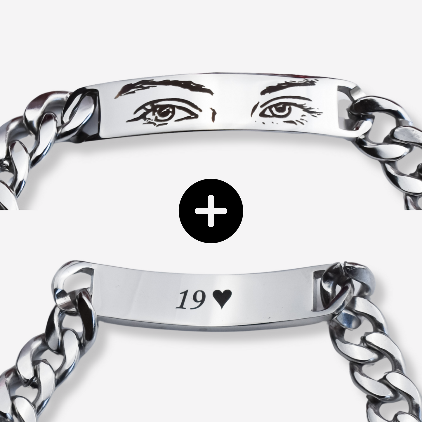 Pulseira "Os teus Olhos" em Aço Inoxidável