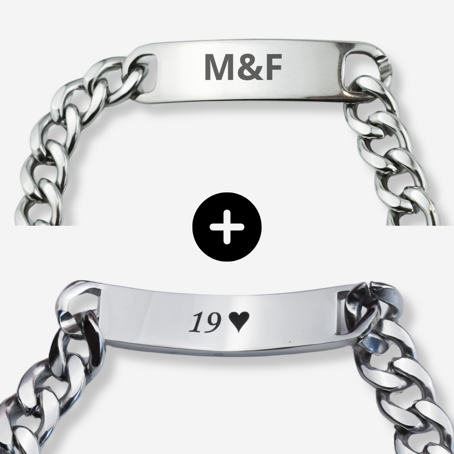 HARRY "Text Engraving" Stainless Steel Bracelet