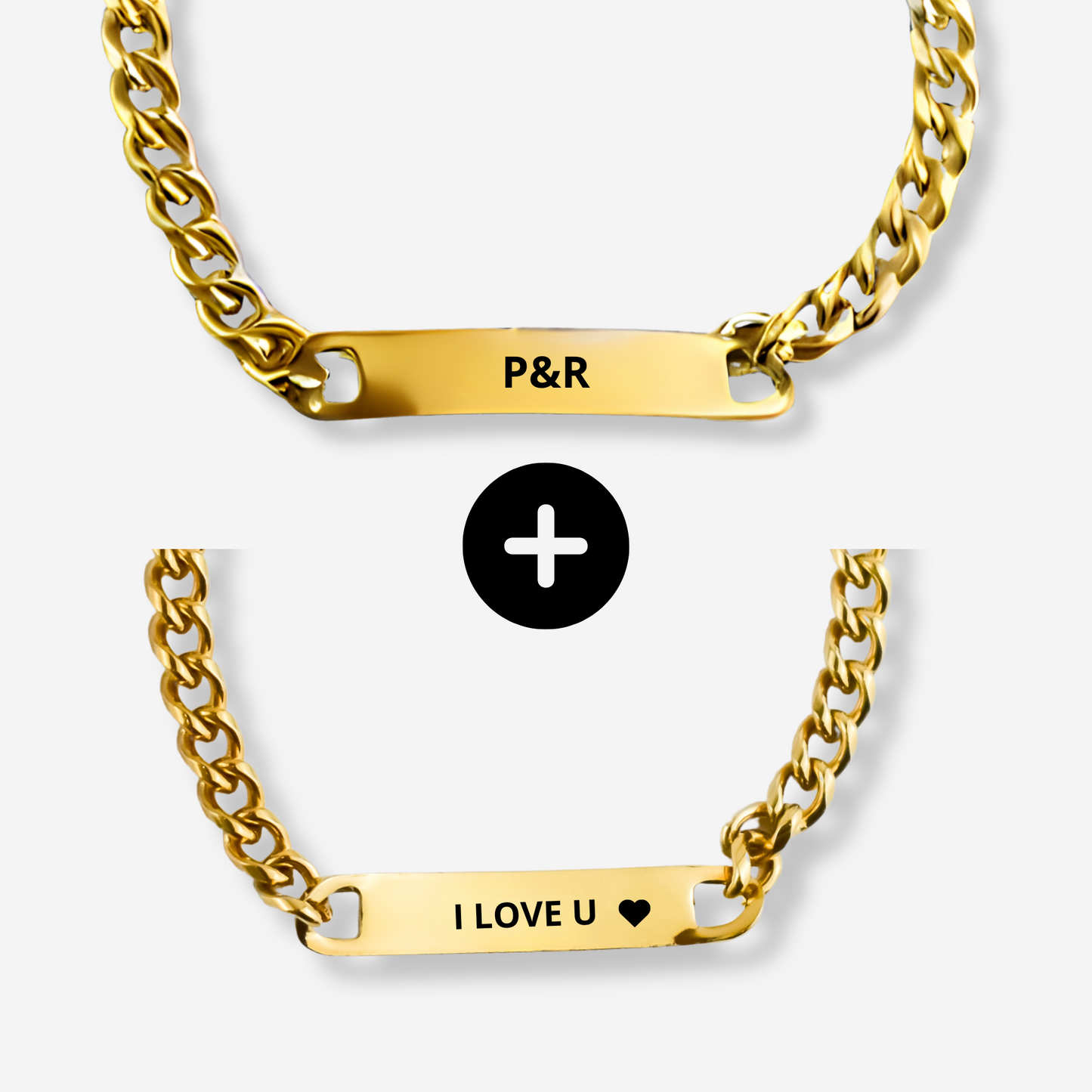LOVE "Text Engraving" Stainless Steel Bracelet