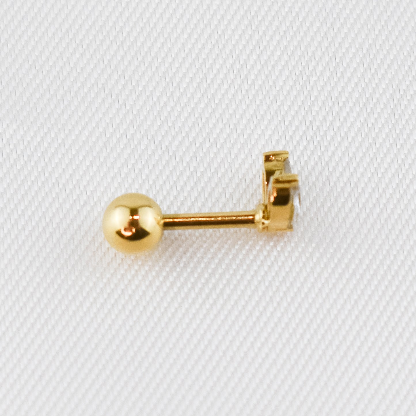 ESME - Piercing Individual 2 Pétalas em Aço e Zircónias
