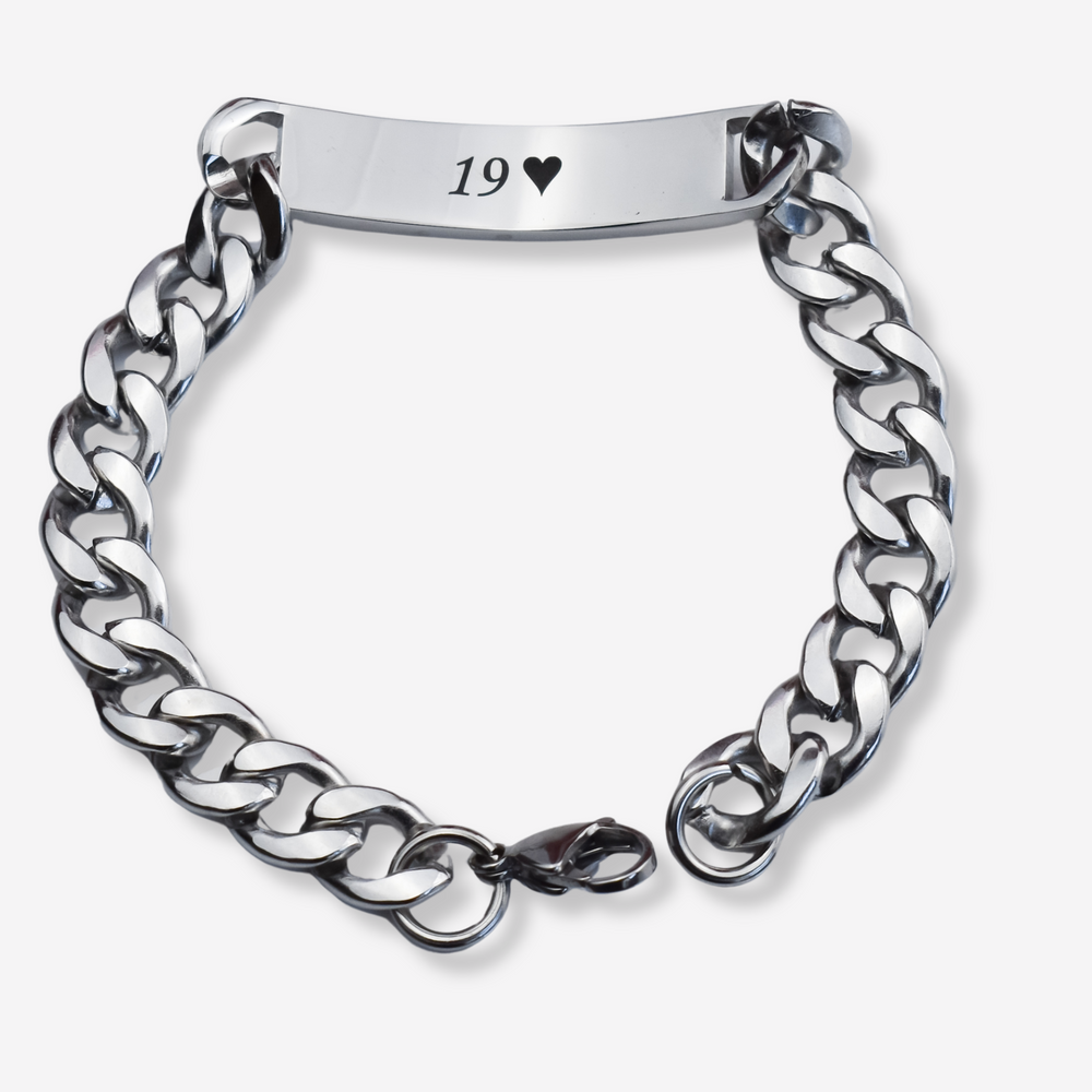 HARRY "Gravação Texto" Pulseira em Aço Inoxidável