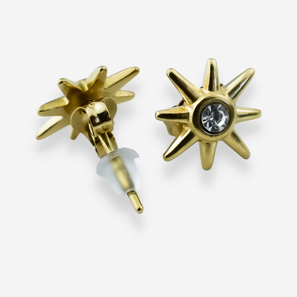 VITÓRIA – Brincos Sol em Aço com Brilhante