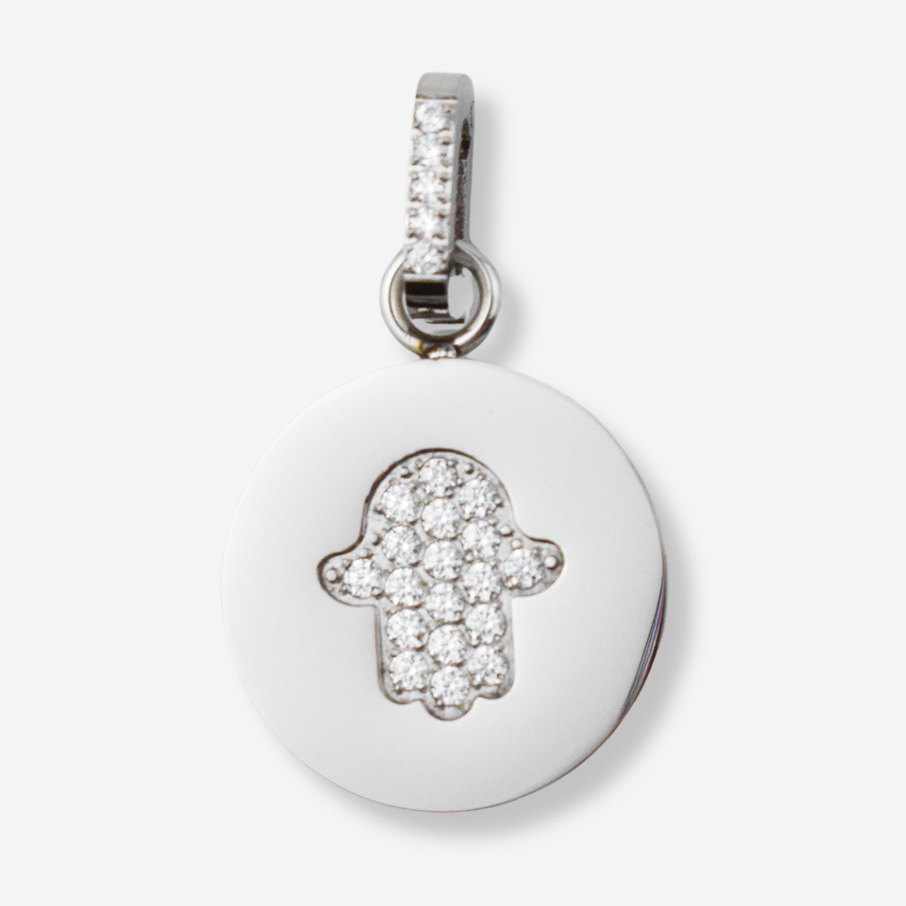 Pendentif Main de Fatima en acier inoxydable *Pièce centrale