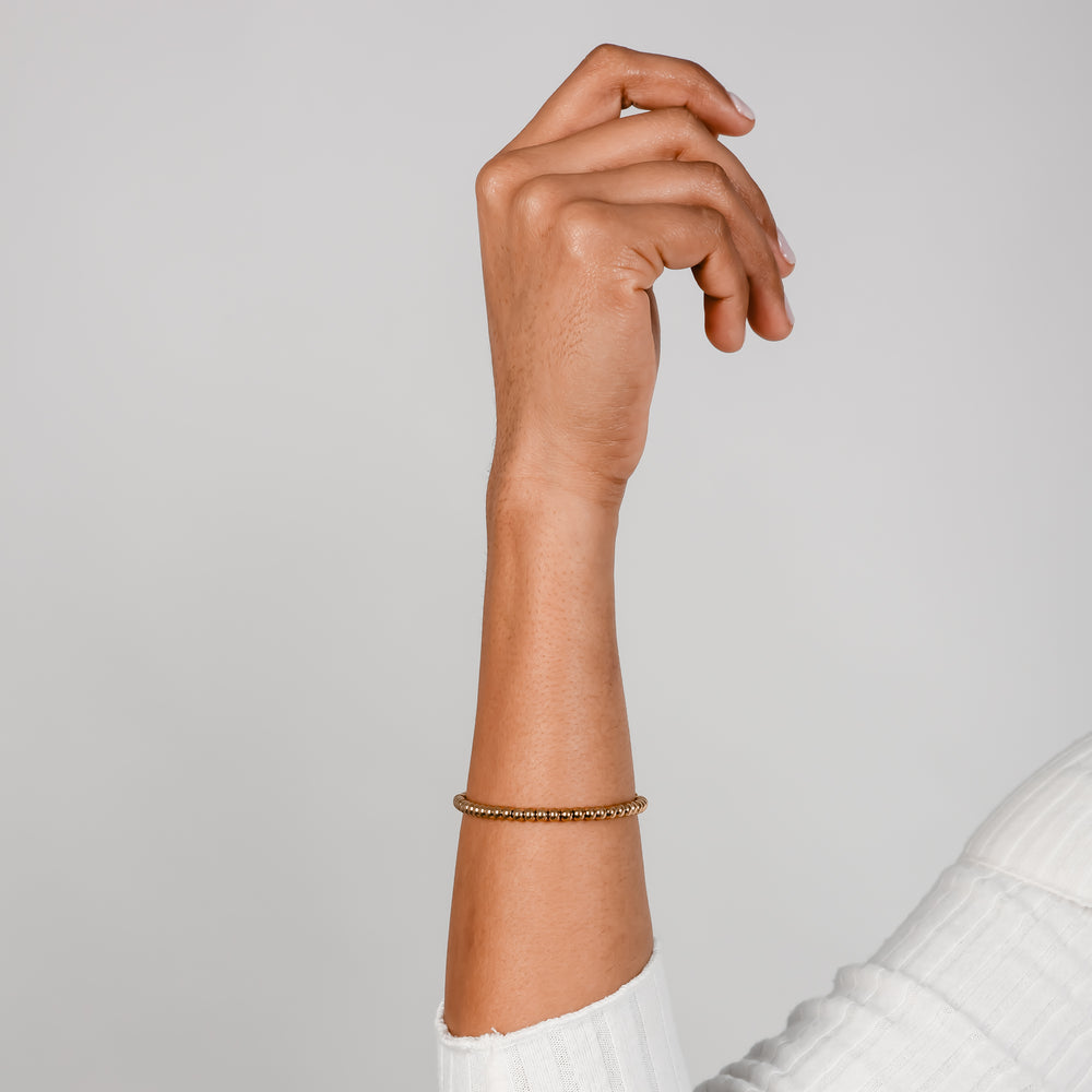 JADE– Pulseira em Aço com Esferas 