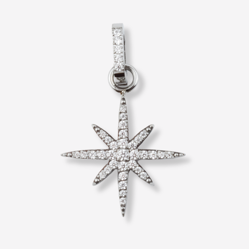 Pendentif étoile avec diamants en acier inoxydable *Pièce centrale 