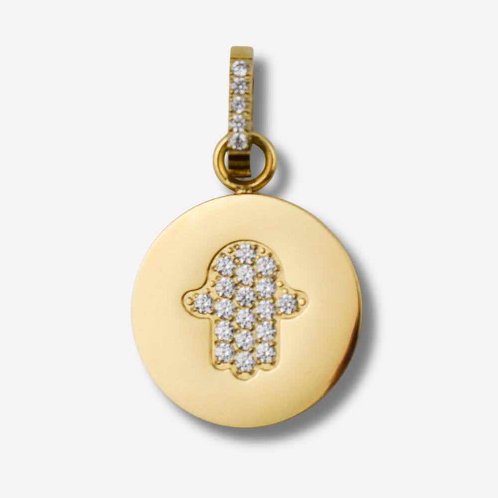 Pendentif Main de Fatima en acier inoxydable *Pièce centrale