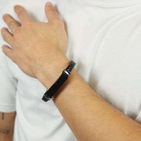 LOVE "Text Engraving" Stainless Steel Bracelet