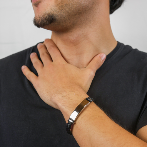 LOVE "Text Engraving" Stainless Steel Bracelet