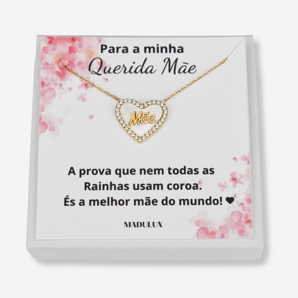 Mother Necklace with Steel Heart and Special Message