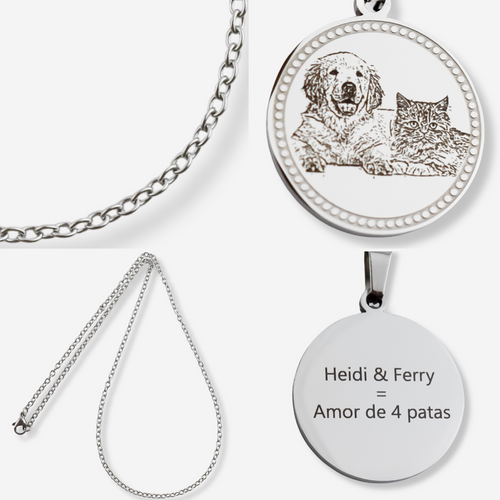 Personalized Stainless Steel Illustration Necklace