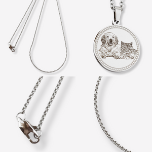 Collier d'illustration personnalisé en acier inoxydable