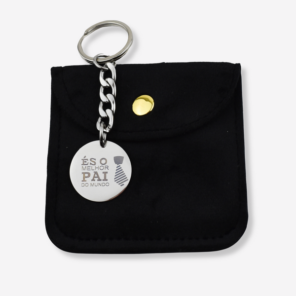Porte-clés Pai en acier inoxydable