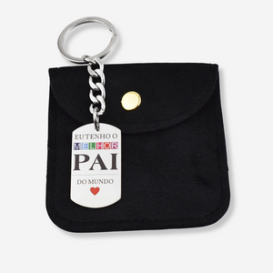 Porte-clés Pai en acier inoxydable