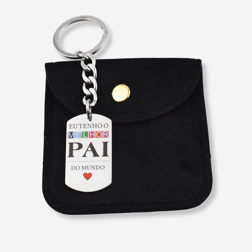 Porte-clés Pai en acier inoxydable