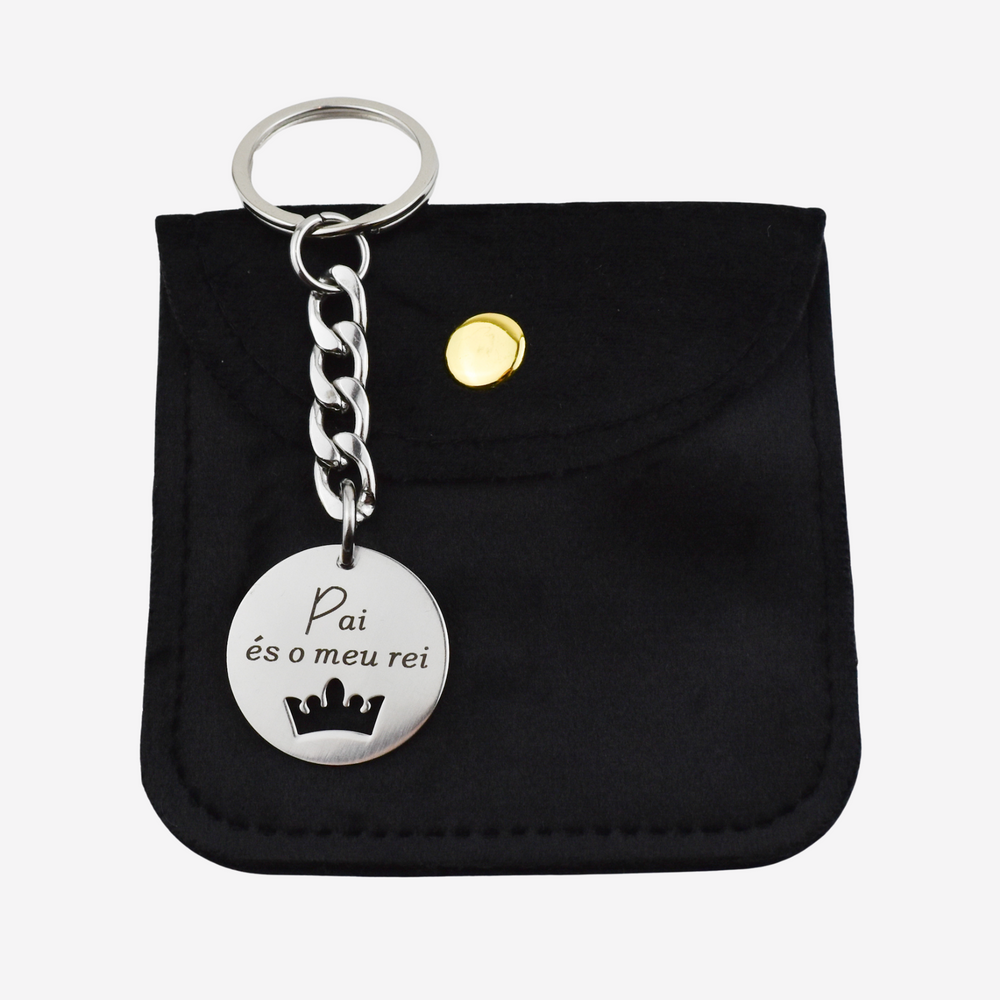 Porte-clés Pai en acier inoxydable