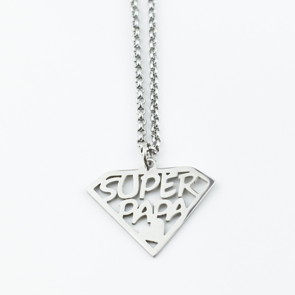 Collier en acier Super Papa