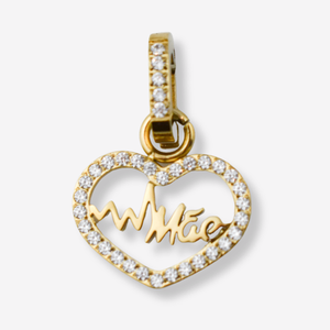 Pendentif mère avec diamants en acier inoxydable *Pièce maîtresse 