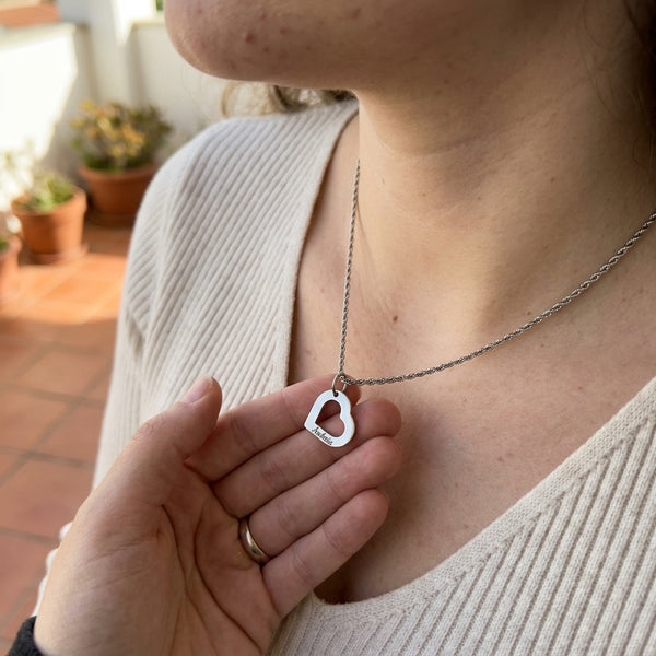 Colar Amor – Corações Personalizados em Aço Inoxidável