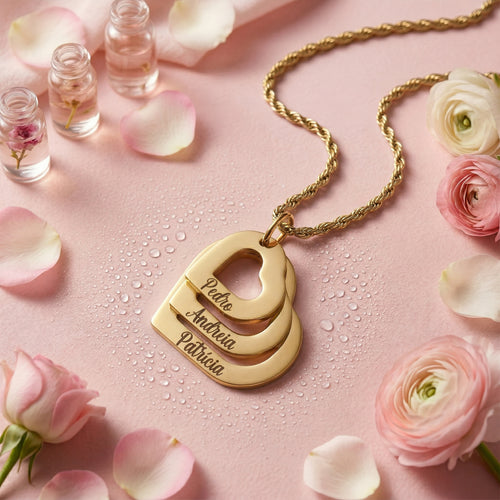 Colar Amor – Corações Personalizados em Aço Inoxidável