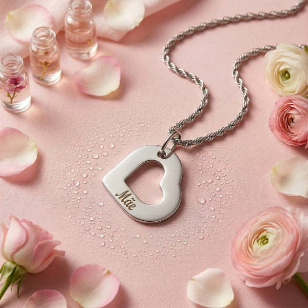 Conjunto Amor de Mãe – Colar Personalizado e Rosas Eternas