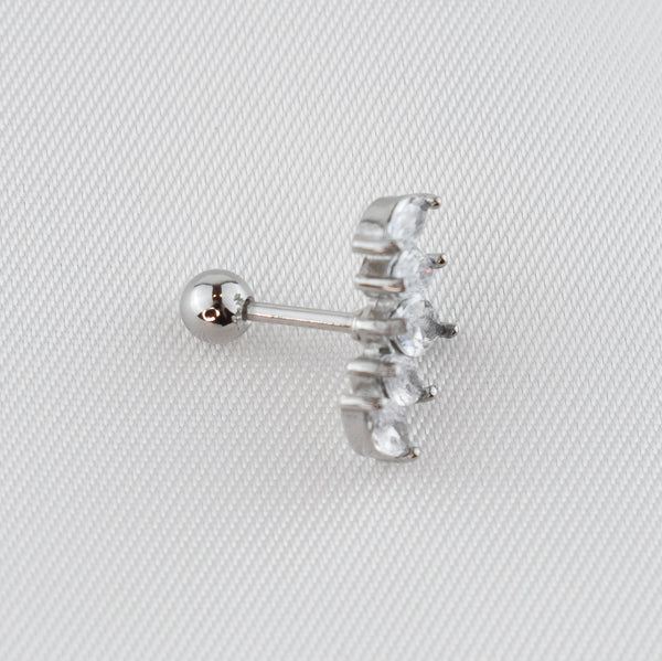 MIRA - Piercing Individual 5 Pétalas em Aço e Zircónias