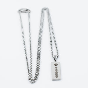 Valentim - Colar Personalizável em Aço Inoxidável com Medalha Vertical Spotify