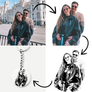 Porte-clés personnalisé avec illustration photo