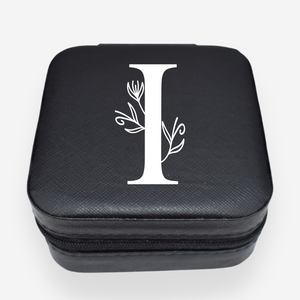 BEAUTY- Guarda-Joias Preto Personalizado com Inicial