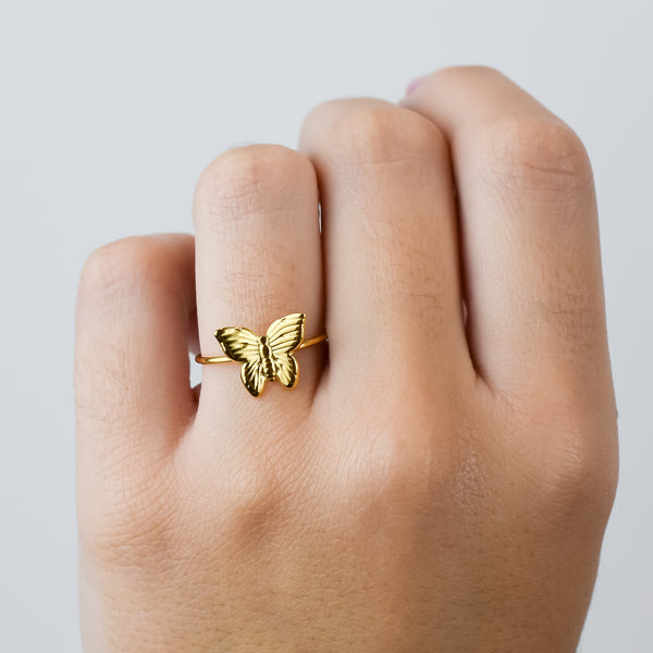 BUTTERFLY- Anel Borboleta em Aço