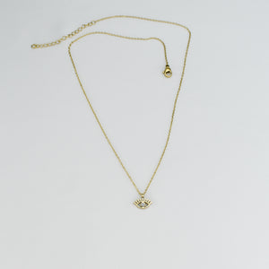 ZOE – Colar em Aço em forma de Olho com Brilhante