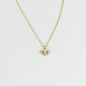 ZOE – Colar em Aço em forma de Olho com Brilhante