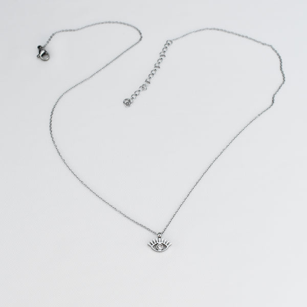 ZOE – Colar em Aço em forma de Olho com Brilhante