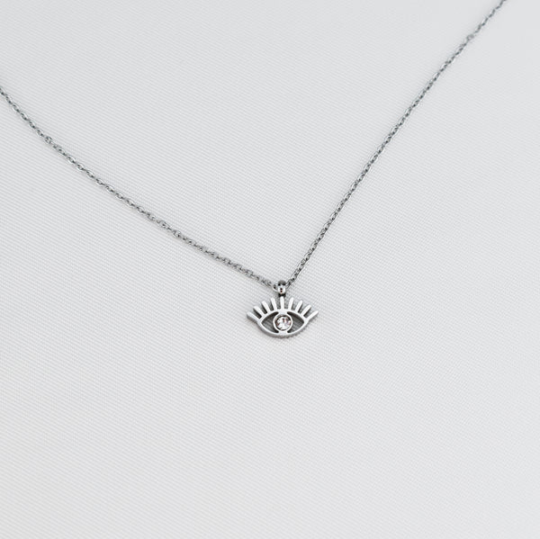 ZOE – Colar em Aço em forma de Olho com Brilhante