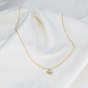 ZOE – Colar em Aço em forma de Olho com Brilhante