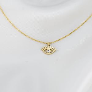 ZOE – Colar em Aço em forma de Olho com Brilhante