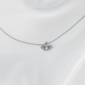 ZOE – Colar em Aço em forma de Olho com Brilhante