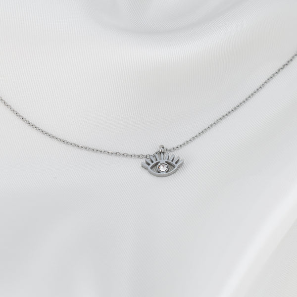 ZOE – Colar em Aço em forma de Olho com Brilhante
