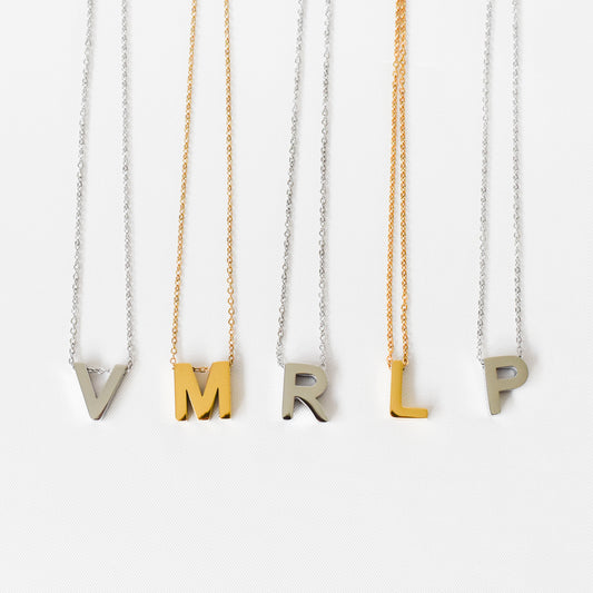 Stainless Steel Letter Necklace
