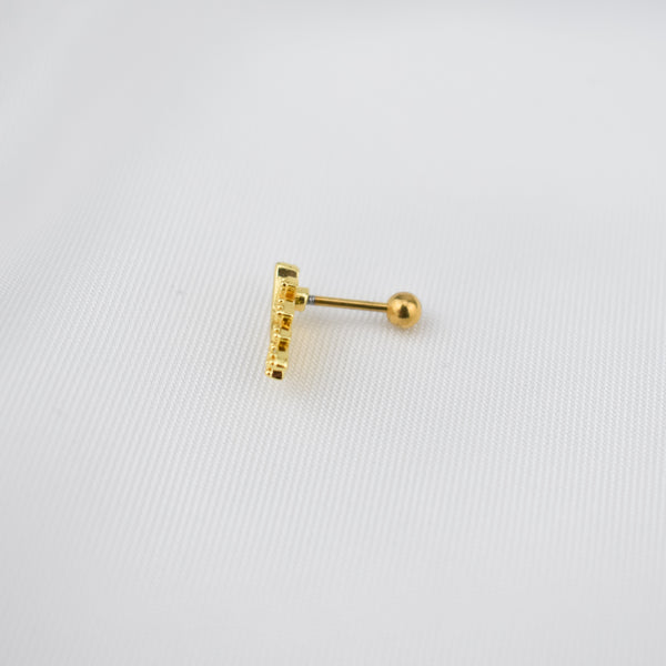  Piercing Individual Folha em Aço e Zircónias